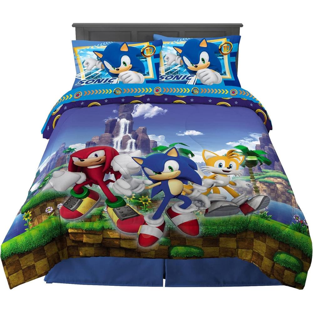 imageThomas amp Friends 4 Piece Toddler Bed Set Super Soft amp Cozy Reversible Microfiber Comforter and Sheets Officially Licensed Product by FrancoSonic