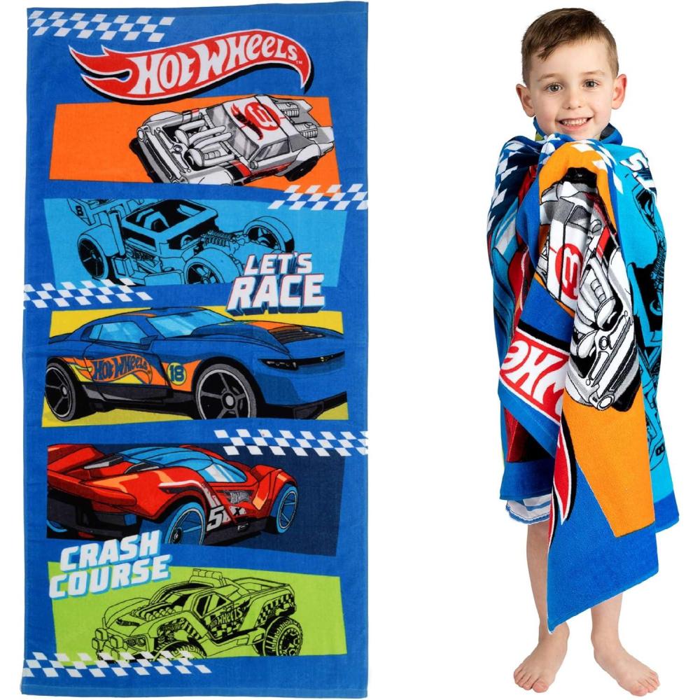 imageThomas amp Friends Kids Super Soft Cotton BathPoolBeach Towel 58 in x 28 in by FrancoHot Wheels