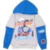 THOMAS & FRIENDS Boys 2-Piece Fleece Set – Thomas the Tank Engine Hooded Sweatshirt and Joggers Bundle for Kids(Gray & Navy)