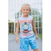 THOMAS & FRIENDS Tank Engine [SizeRangeDescription1] 3 Piece Outfit Set: T-Shirt Tank Top Shorts [SizeDescription1](Blue /Gray /Red)