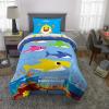 Thomas & Friends 4 Piece Toddler Bed Set – Super Soft & Cozy Reversible Microfiber Comforter and Sheets (Officially Licensed Product) by Franco(Baby Shark)