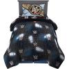 Thomas & Friends 4 Piece Toddler Bed Set – Super Soft & Cozy Reversible Microfiber Comforter and Sheets (Officially Licensed Product) by Franco(Black/Multicolor)