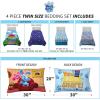 Thomas & Friends 4 Piece Toddler Bed Set – Super Soft & Cozy Reversible Microfiber Comforter and Sheets (Officially Licensed Product) by Franco(Blues Clues)