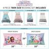 Thomas & Friends 4 Piece Toddler Bed Set – Super Soft & Cozy Reversible Microfiber Comforter and Sheets (Officially Licensed Product) by Franco(Gabby’s Dollhouse)