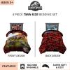Thomas & Friends 4 Piece Toddler Bed Set – Super Soft & Cozy Reversible Microfiber Comforter and Sheets (Officially Licensed Product) by Franco(Jurassic World)