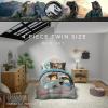 Thomas & Friends 4 Piece Toddler Bed Set – Super Soft & Cozy Reversible Microfiber Comforter and Sheets (Officially Licensed Product) by Franco(Jurassic World Rebirth)