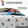 Thomas & Friends 4 Piece Toddler Bed Set – Super Soft & Cozy Reversible Microfiber Comforter and Sheets (Officially Licensed Product) by Franco(Mario Kart)