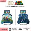 Thomas & Friends 4 Piece Toddler Bed Set – Super Soft & Cozy Reversible Microfiber Comforter and Sheets (Officially Licensed Product) by Franco(Mario)