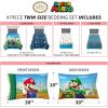 Thomas & Friends 4 Piece Toddler Bed Set – Super Soft & Cozy Reversible Microfiber Comforter and Sheets (Officially Licensed Product) by Franco(Mario)