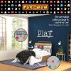 Thomas & Friends 4 Piece Toddler Bed Set – Super Soft & Cozy Reversible Microfiber Comforter and Sheets (Officially Licensed Product) by Franco(Pac-man)