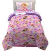 Thomas & Friends 4 Piece Toddler Bed Set – Super Soft & Cozy Reversible Microfiber Comforter and Sheets (Officially Licensed Product) by Franco(Paw Patrol Girls)
