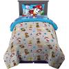 Thomas & Friends 4 Piece Toddler Bed Set – Super Soft & Cozy Reversible Microfiber Comforter and Sheets (Officially Licensed Product) by Franco(Paw Patrol)