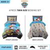 Thomas & Friends 4 Piece Toddler Bed Set – Super Soft & Cozy Reversible Microfiber Comforter and Sheets (Officially Licensed Product) by Franco(Paw Patrol)