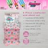 Thomas & Friends 4 Piece Toddler Bed Set – Super Soft & Cozy Reversible Microfiber Comforter and Sheets (Officially Licensed Product) by Franco(Pink – Powerpuff Girls)