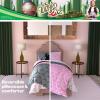 Thomas & Friends 4 Piece Toddler Bed Set – Super Soft & Cozy Reversible Microfiber Comforter and Sheets (Officially Licensed Product) by Franco(Pink & Green – the Wizard of Oz)
