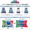 Thomas & Friends 4 Piece Toddler Bed Set – Super Soft & Cozy Reversible Microfiber Comforter and Sheets (Officially Licensed Product) by Franco(Pj Masks)