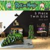 Thomas & Friends 4 Piece Toddler Bed Set – Super Soft & Cozy Reversible Microfiber Comforter and Sheets (Officially Licensed Product) by Franco(Rick & Morty)
