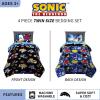 Thomas & Friends 4 Piece Toddler Bed Set – Super Soft & Cozy Reversible Microfiber Comforter and Sheets (Officially Licensed Product) by Franco(Sonic the Hedgehog)