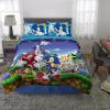 Thomas & Friends 4 Piece Toddler Bed Set – Super Soft & Cozy Reversible Microfiber Comforter and Sheets (Officially Licensed Product) by Franco(Sonic)