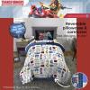Thomas & Friends 4 Piece Toddler Bed Set – Super Soft & Cozy Reversible Microfiber Comforter and Sheets (Officially Licensed Product) by Franco(Transformers – Universe Battle)