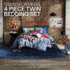 Thomas & Friends 4 Piece Toddler Bed Set – Super Soft & Cozy Reversible Microfiber Comforter and Sheets (Officially Licensed Product) by Franco(Transformers)