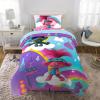 Thomas & Friends 4 Piece Toddler Bed Set – Super Soft & Cozy Reversible Microfiber Comforter and Sheets (Officially Licensed Product) by Franco(Trolls World Tour)