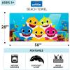 Thomas & Friends Kids Super Soft Cotton Bath/Pool/Beach Towel, 58 in x 28 in, by Franco(Baby Shark)