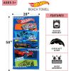 Thomas & Friends Kids Super Soft Cotton Bath/Pool/Beach Towel, 58 in x 28 in, by Franco(Hot Wheels)