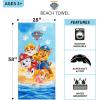 Thomas & Friends Kids Super Soft Cotton Bath/Pool/Beach Towel, 58 in x 28 in, by Franco(Paw Patrol – Paws in Sand)