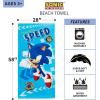 Thomas & Friends Kids Super Soft Cotton Bath/Pool/Beach Towel, 58 in x 28 in, by Franco(Sonic)
