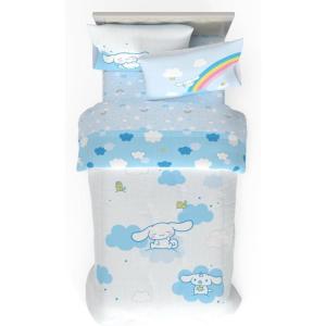 Thomas & Friends 4 Piece Toddler Bed Set – Super Soft & Cozy Reversible Microfiber Comforter and Sheets (Officially Licensed Product) by Franco(Blue – Cinnamoroll)