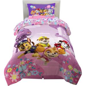 Thomas & Friends 4 Piece Toddler Bed Set – Super Soft & Cozy Reversible Microfiber Comforter and Sheets (Officially Licensed Product) by Franco(Paw Patrol Girls)