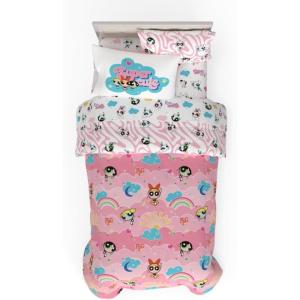 Thomas & Friends 4 Piece Toddler Bed Set – Super Soft & Cozy Reversible Microfiber Comforter and Sheets (Officially Licensed Product) by Franco(Pink – Powerpuff Girls)