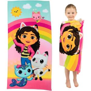 Thomas & Friends Kids Super Soft Cotton Bath/Pool/Beach Towel, 58 in x 28 in, by Franco(Gabby’s Dollhouse)