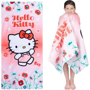 Thomas & Friends Kids Super Soft Cotton Bath/Pool/Beach Towel, 58 in x 28 in, by Franco(Hello Kitty)