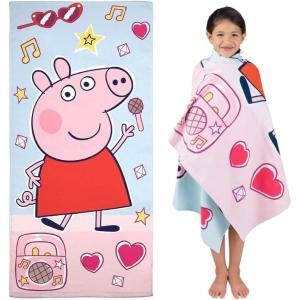 Thomas & Friends Kids Super Soft Cotton Bath/Pool/Beach Towel, 58 in x 28 in, by Franco(Peppa Pig)