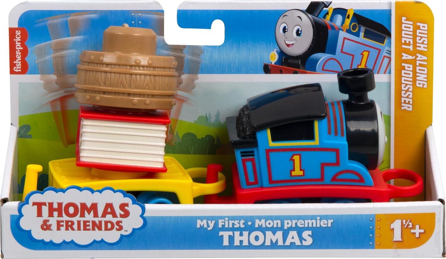 imageThomas amp Friends Toddler Toy My First Nia PushAlong Train with Stacking Cargo for Kids Ages 18 MonthsThomas