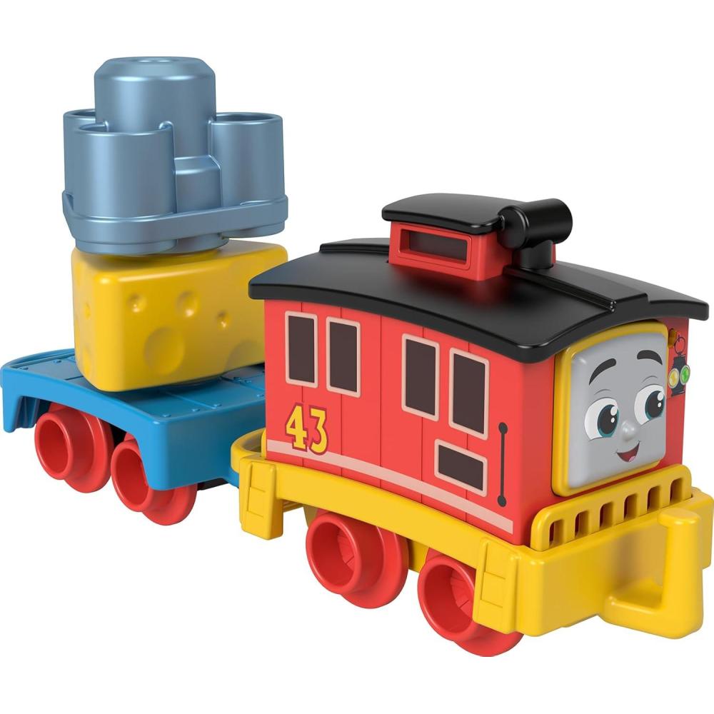 imageThomas amp Friends Toddler Toy My First Nia PushAlong Train with Stacking Cargo for Kids Ages 18 MonthsBruno