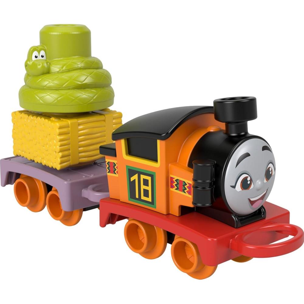 imageThomas amp Friends Toddler Toy My First Nia PushAlong Train with Stacking Cargo for Kids Ages 18 MonthsNia