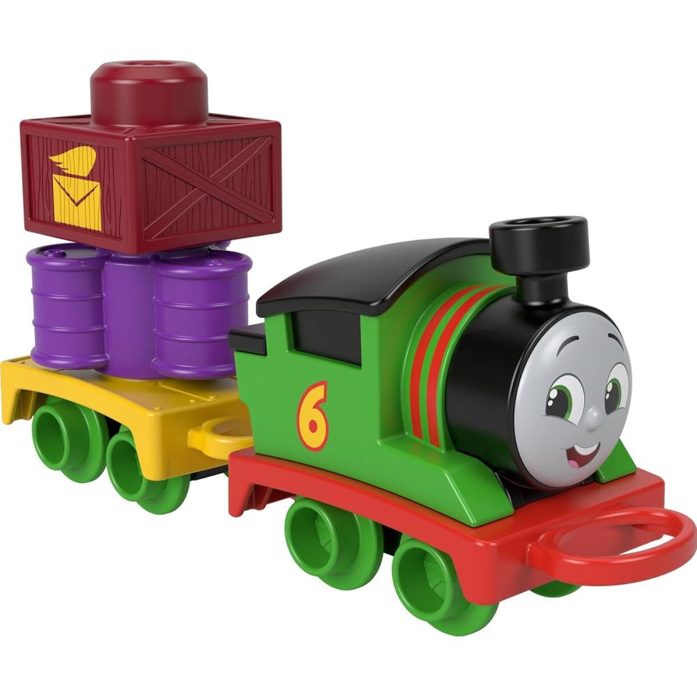 imageThomas amp Friends Toddler Toy My First Nia PushAlong Train with Stacking Cargo for Kids Ages 18 MonthsPercy