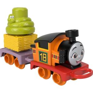Thomas & Friends Toddler Toy My First Nia Push-Along Train with Stacking Cargo for Kids Ages 18+ Months(Nia)