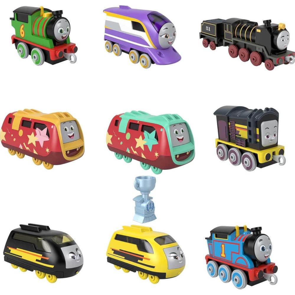 Thomas & Friends Diecast Toy Trains Sodor Cup Racers Set of 9 Push ...