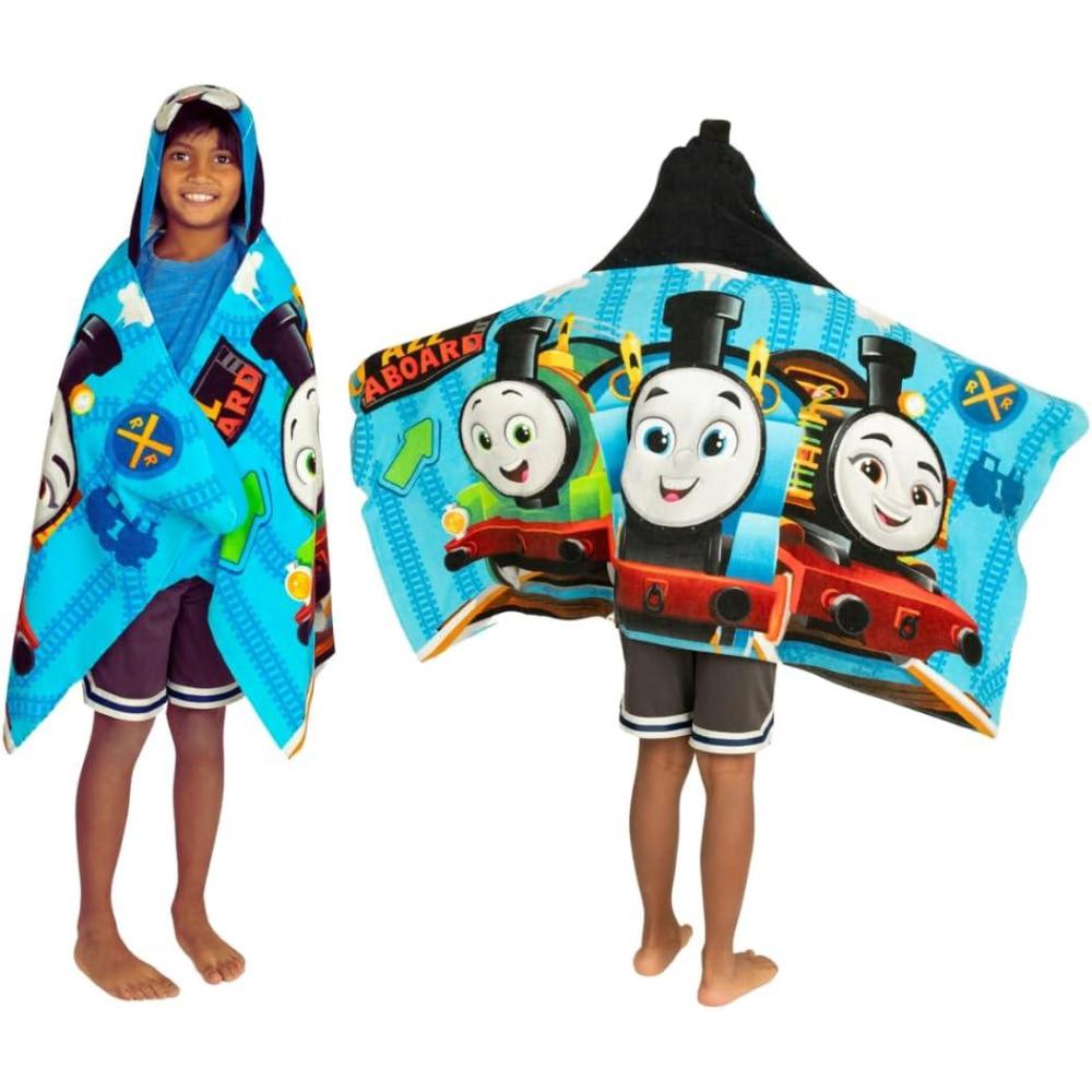 imageThomas amp Friends Kids Super Soft BathPoolBeach Soft Cotton Terry Hooded Towel Wrap 24 in x 50 in 100 Officially Licensed Product By FrancoThomas  Friends  Big Movers