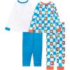 Thomas & Friends Boys’ 4-Piece Matching Long-Sleeve Cotton Pajama Set, Snug-fit, Soft & Cute for Kids(All Aboard)