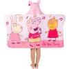 Thomas & Friends Kids Super Soft Bath/Pool/Beach Soft Cotton Terry Hooded Towel Wrap, 24 in x 50 in, (100% Officially Licensed Product) By Franco(Peppa Pig)