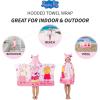 Thomas & Friends Kids Super Soft Bath/Pool/Beach Soft Cotton Terry Hooded Towel Wrap, 24 in x 50 in, (100% Officially Licensed Product) By Franco(Peppa Pig)