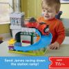 Thomas & Friends Toddler Toy My First Knapford Station Train Playset with Stack & Wobble Cargo for Kids Ages 18+ Months(Knapford Station + Thomas Engine)