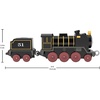Thomas & Friends by Fisher-Price Train, Large Push-Along Die-Cast Henry Engine & Cargo Car from The Classic & All Engines Go Series, for Preschoolers(Hiro)