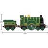 Thomas & Friends by Fisher-Price Train, Large Push-Along Die-Cast Henry Engine & Cargo Car from The Classic & All Engines Go Series, for Preschoolers(Emily)