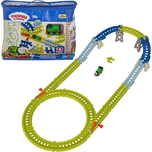 Thomas & Friends Toy Train Track Set from Fisher-Price, Includes 22 Easy-Connect Pieces with Percy Engine & Reusable Bag for Storage (Amazon Exclusive)